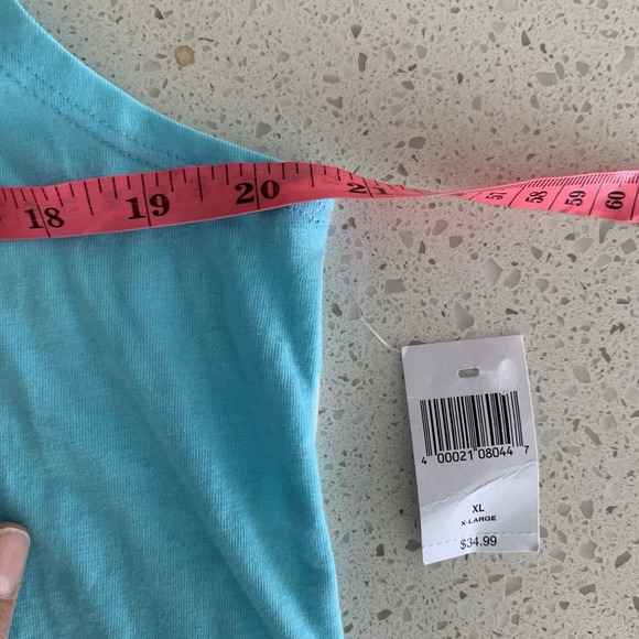 Disney Lilo and Stitch Tank Top, Sleeveless, Blue, Tie in Front. Sz XL Women's - Picture 6 of 7